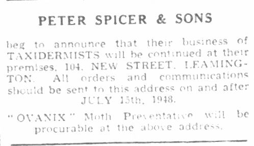 Closure of Peter Spicer in 1948